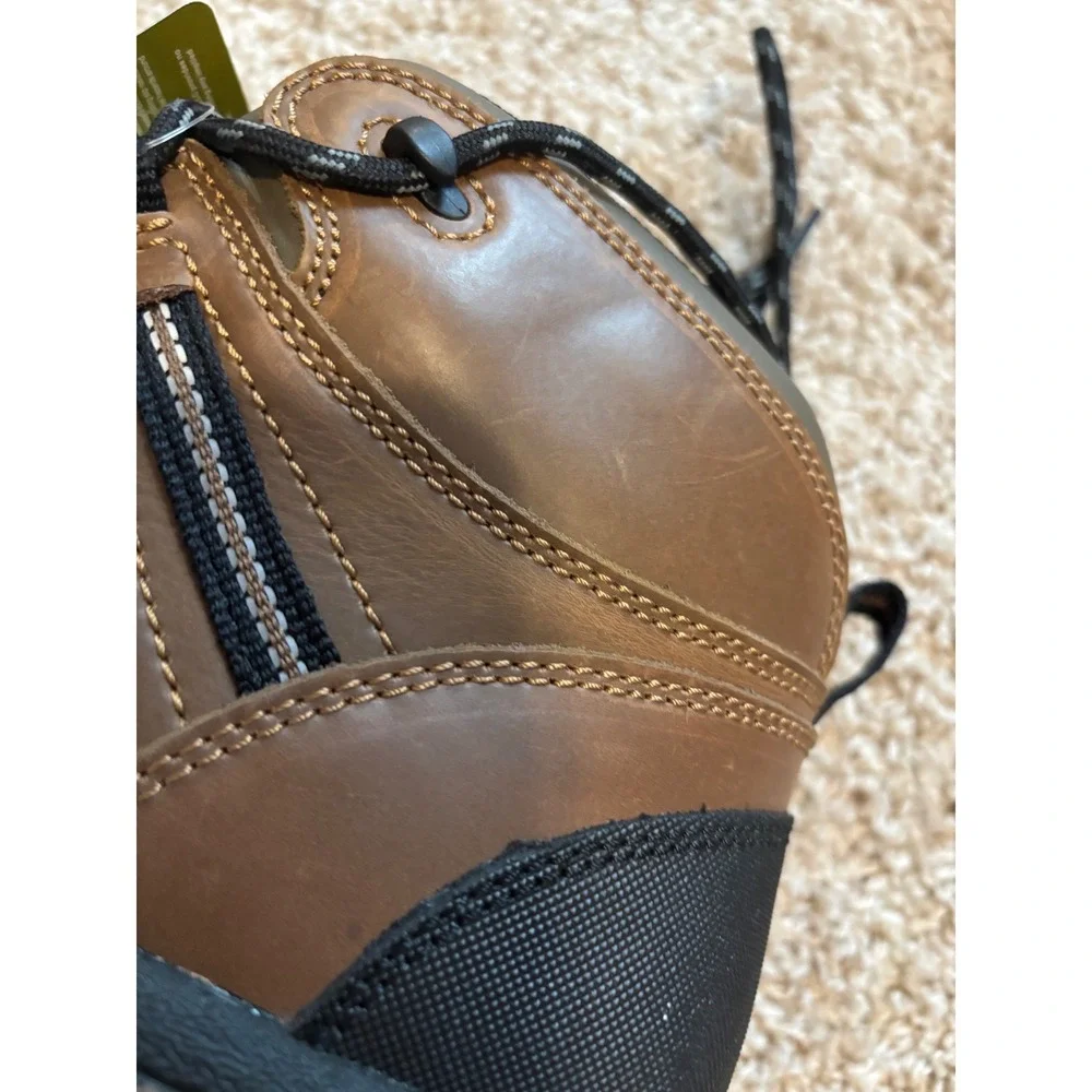 SR Max Mens  10.5 Brown Leather Composite Toe Slip Resistant Work Boots SRM5300
